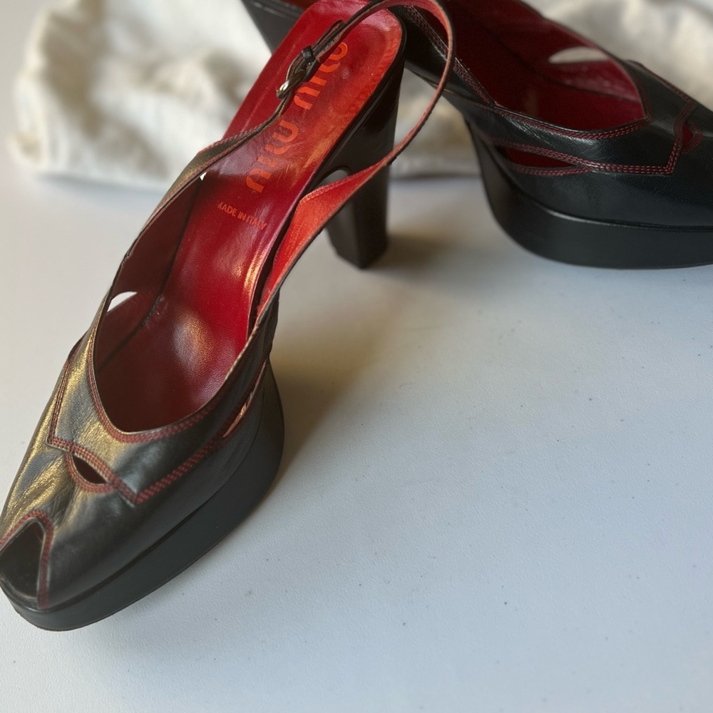 Miu Miu Platforms Black Size Eu41, Us 10-10.5 - image 5